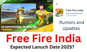 Image mein 'Free Fire India Kab Launch Hoga' prominently likha hai, saath hi 'Free Fire India Coming Soon' text aur vibrant Free Fire images dikh rahe hain, jo gaming community ke excitement aur anticipation ko darshate hain.