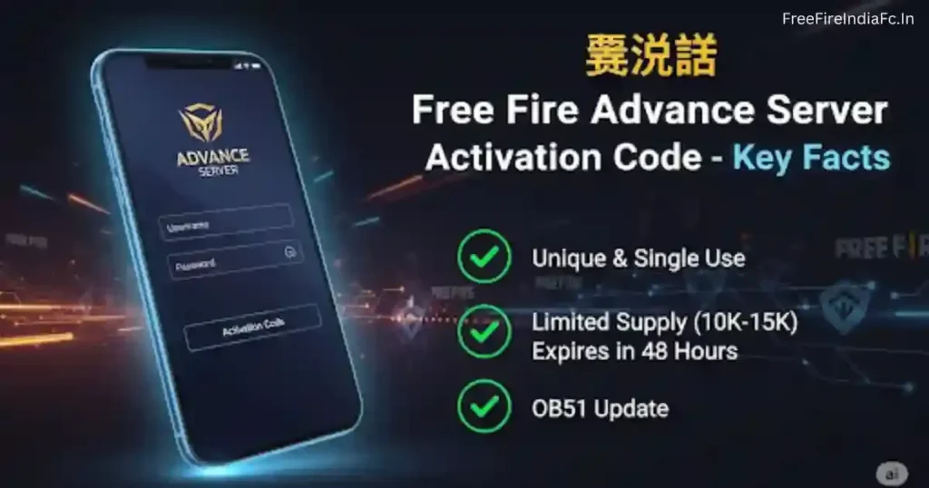๐ฎ Free Fire Advance Server Activation Code โ Complete Guide (2025 Edition) 1 Advance Server Activation Code 2