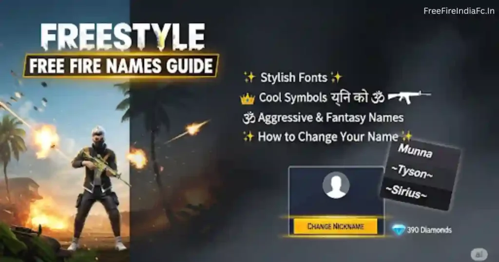 Freestyle Free Fire Names: Powerful & Stylish Ideas for Gamers 1 Freestyle Free Fire Names 1