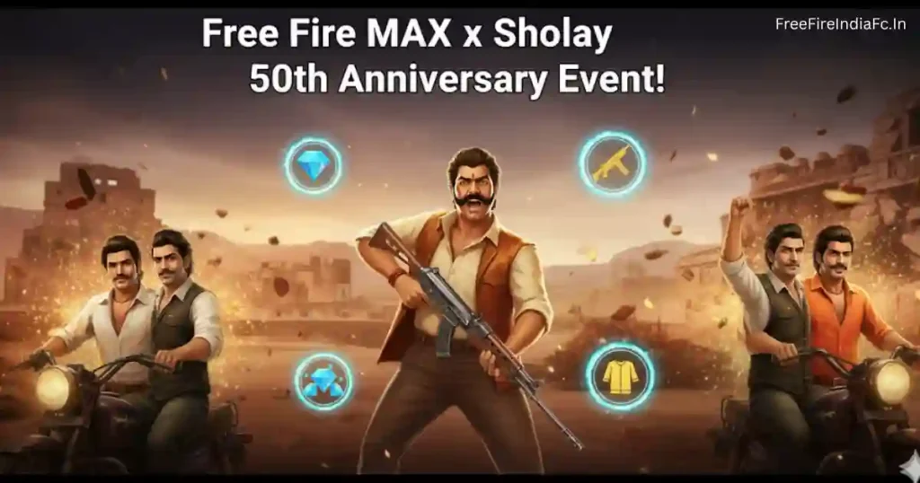 Free Fire MAX x Sholay: Legendary Bollywood Collab Celebrates 50 Years 1 Free Fire MAX x Sholay 1
