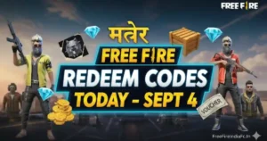 Free Fire redeem codes today