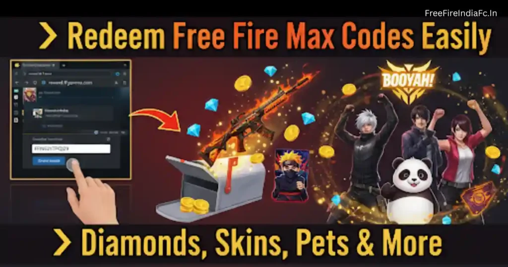 How to redeem Free Fire Max codes 1