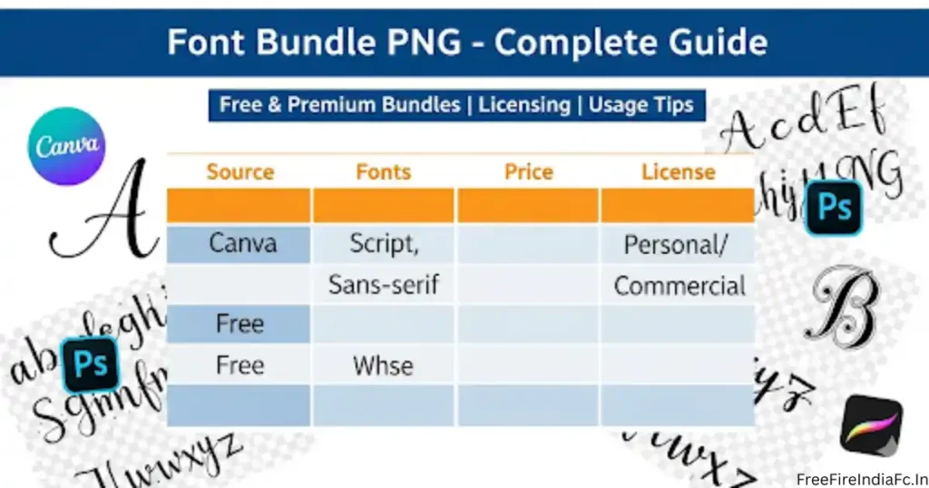 Best Font Bundle PNG Collections for Designers (2025 Guide) 1 font bundle PNG